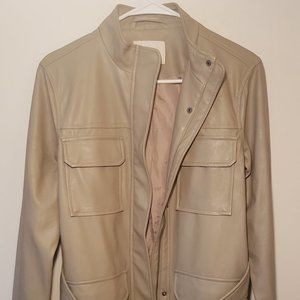 A New Day, Faux Leather Belted Coat Jacket